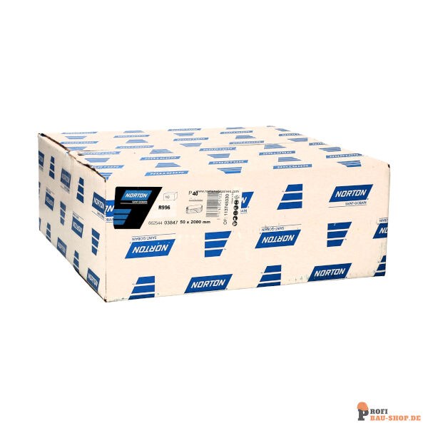 nortonschleifmittel/NORTON_schleifmittel_66254403847 Norton R996 Narrow Belts STEEL_NON-FERROUS P40 50.00x2000_136944